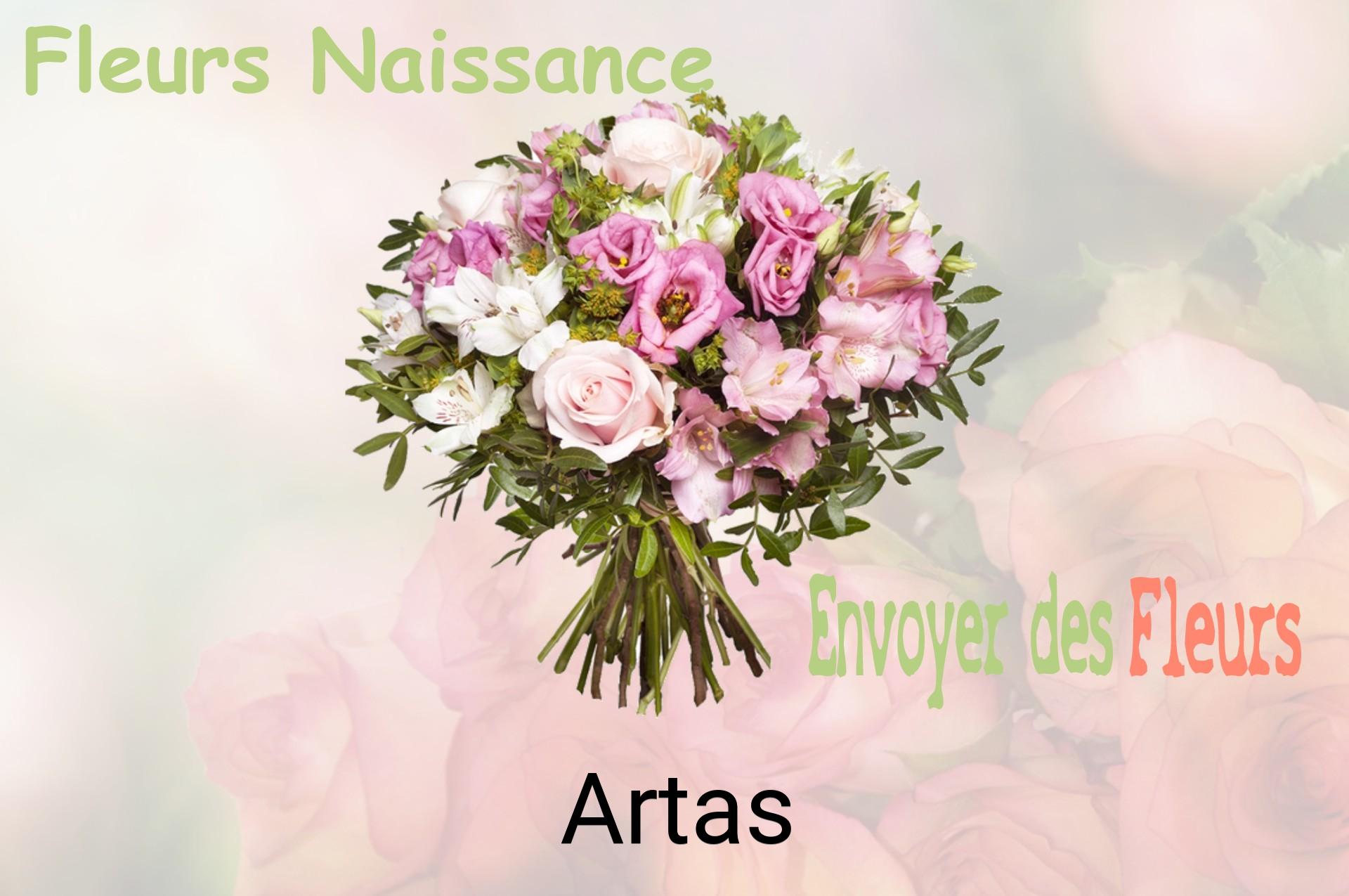 Bouquet de fleurs de naissance livré à Artas